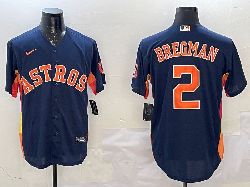Men Houston Astros #2 Bregman Blue Game 2025 Nike MLB Jersey style 1->houston astros->MLB Jersey